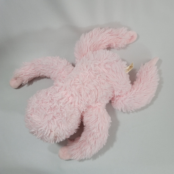 Dandee Pink Sitting Sloth Plush Plushie Stuffed Animal Toy Bow Valentine Lovey - Picture 12 of 13